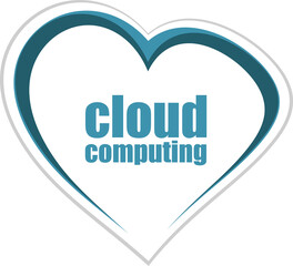 Poster - cloud computing words. Business concept