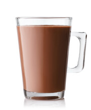 Glass Cup Of Chocolate Milk