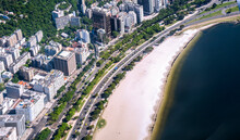 Aerial View Of Botafogo Beach In Guanabara Bay. Rio De Janeiro City. Jan 2017