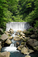 Canvas Print - 早川の河川堰（箱根町）