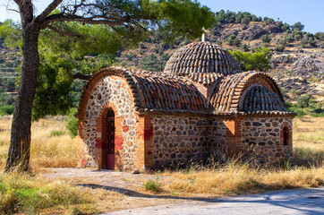 Poster - Saint Ignatios monastery on Lesbos island, Greece