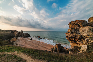 Wall Mural - Rocky sea coast