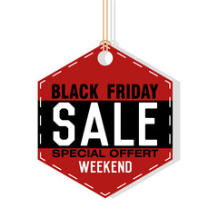 Wall Mural - Black friday label. Discount offer sale - Vector