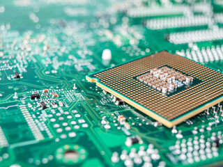 CPU connector on the circuit motherboard with pressure contacts for connecting a silicon microprocessor, CPU selection during computer assembly, computer device