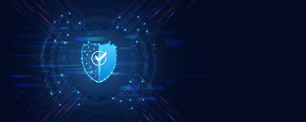 Poster - Vector illustration of a data security services. Data protection, privacy, and internet security concept. Cybersecurity for business and internet project.