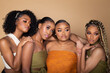 © B. Alyssa Trofort/Creative Flame - Studio portrait of four beautiful black female friends