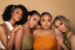 © B. Alyssa Trofort/Creative Flame - Studio portrait of four beautiful black female friends