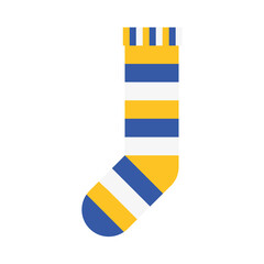 Sticker - sock with colors stripes down symbol