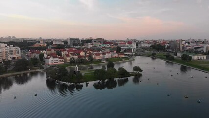 Poster - Aerial drone shot view of Nemiga 