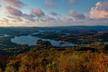 sunset from bell mountain in georgia