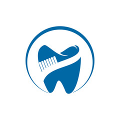 Wall Mural - Toothbrush logo design template