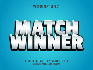 Editable text effect - match winner scoreboard white modern color style	
