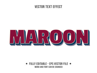 Wall Mural - editable text effect - maroon red and navy modern gradient color style