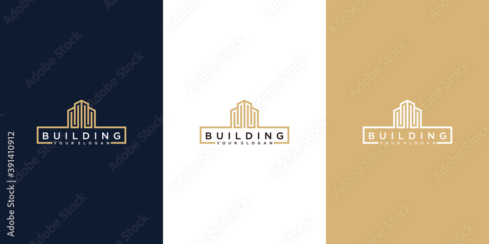building logo design inspiration Stock Vector | Adobe Stock