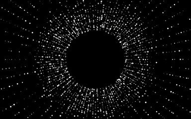 Wall Mural - silver round modern vector black background.