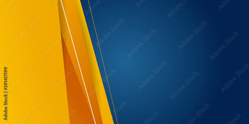 Dark blue orange shiny triangle abstract background vector presentation ...