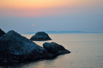 Wall Mural - 日本海に落ちる夕日