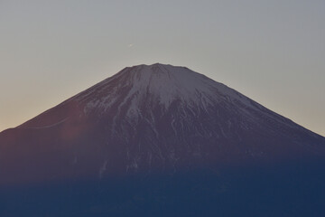 Poster - 富士山と御殿場市の夕暮れ