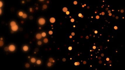 Wall Mural - Glowing shimmering rotating Bokeh particles 