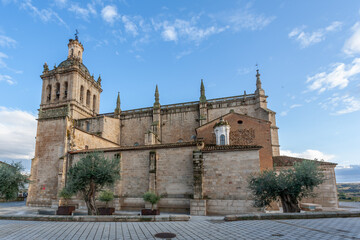 Sticker - CORIA, SPAIN - Oct 22, 2020: Coria, Caceres, Spain. October 22, 2020. Cathedral of Santa Maria de la Asuncion in Coria