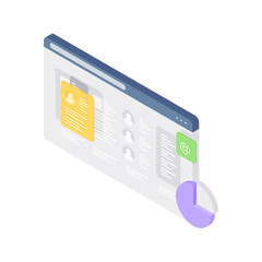 Poster - Icon of website with social media profile