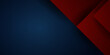 Abstract 3d dark blue background with a combination of luminous red overlap style graphic design element