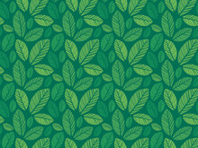 Leaves Pattern - Endless Background - Seamless