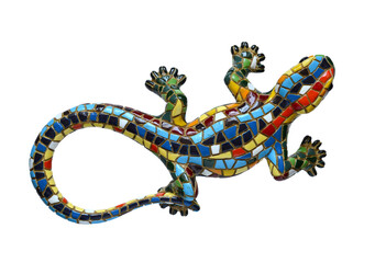 Ceramic multicolored lizard