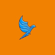 Modern Abstract Blue Bird Brand Identity