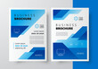 © vectorboom - Flyer brochure design template cover geometric blue color