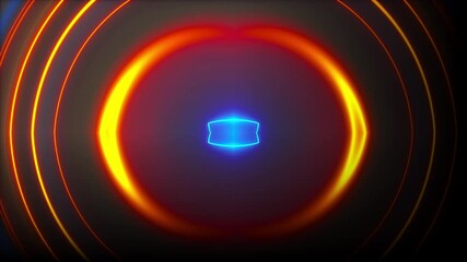 Poster - Abstract neon shapes in kaleida, computer generated. 3d render of fractal backdrop