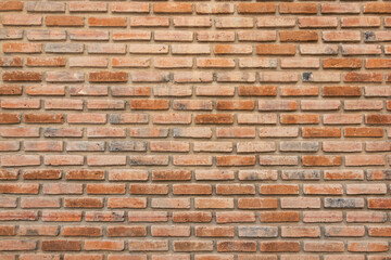 Wall Mural - brick walls background and texture. The texture of the brick is orange. Background of empty brick basement wall.