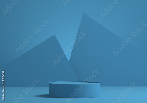 Cuadros en Lienzo 3d platform studio minimal scene with render platform