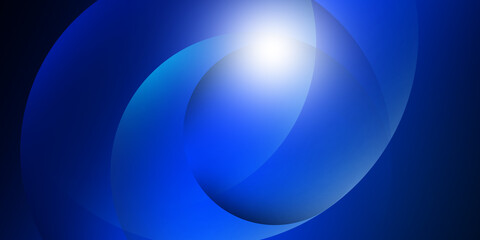 Poster -  Paper layer circle blue abstract background. Curves and lines use for banner, cover, poster, wallpaper, design with space for text
