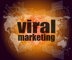 Poster - Marketing concept: words Viral Marketing on business digital screen