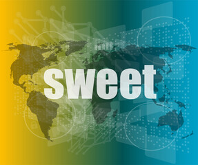 Poster - sweet words on digital touch screen interface
