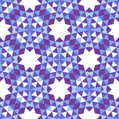 Poster - Abstract seamless pattern of simple geometric shapes. Bright shades of colors.