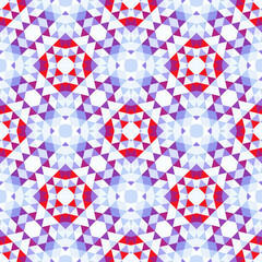 Poster - Abstract seamless pattern of simple geometric shapes. Bright shades of colors.