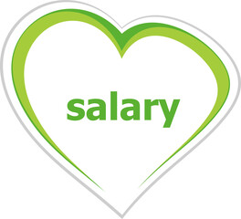 Poster - Text Salary. Business concept