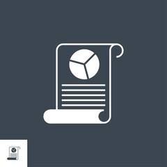 Wall Mural - report related vector glyph icon. isolated on black background. vector illustration.