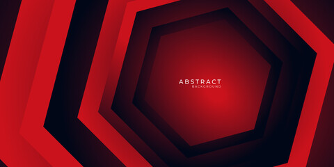 Illustration of abstract red and black metallic with light ray and glossy line. Metal frame design for background. Vector design modern digital technology concept for wallpaper, banner template