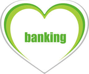 Poster - banking word. Business concept