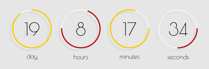 Wall Mural - countdown website. template digital clock timer. flat design. countdown clock counter timer. vector 