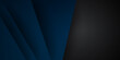 © Salman - Dark blue black abstract presentation background with 3D triangles layers. Vector illustration design for presentation, banner, cover, web, flyer, card, poster, wallpaper, texture, slide, magazine