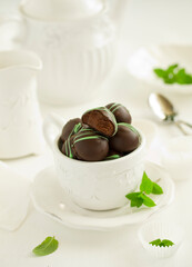 Poster - Mint-flavored truffle chocolates