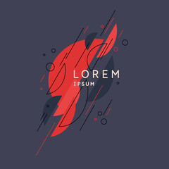 Poster - Abstract geometric background. The poster with the flat figures.