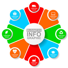 Poster - Business infographic vector template with 8 options