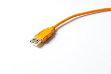 usb cable on white background