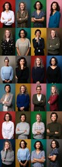 Poster - Group of beautiful people in front of a background