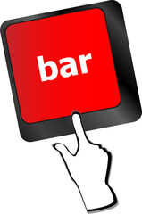 Aufkleber - bar button on the digital keyboard keys